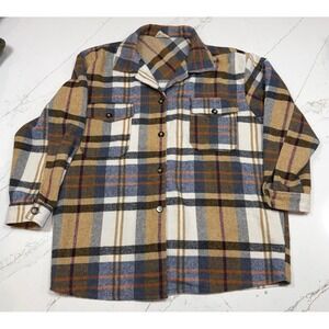 BIB! Plaid‎ Flannel Shirt Women's Size S Oversized